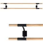 Wall-mounted ballet barre Arabesque Double Black
