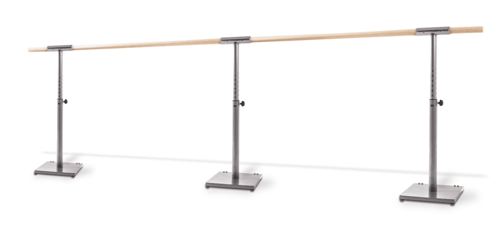 Height-adjustable ballet barre with 3 supports from Dinamica Ballet