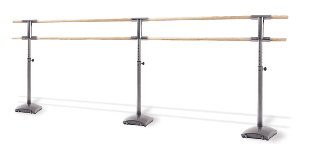 Double barre de danse classique premium à hauteur réglable Royale avec 3 supports