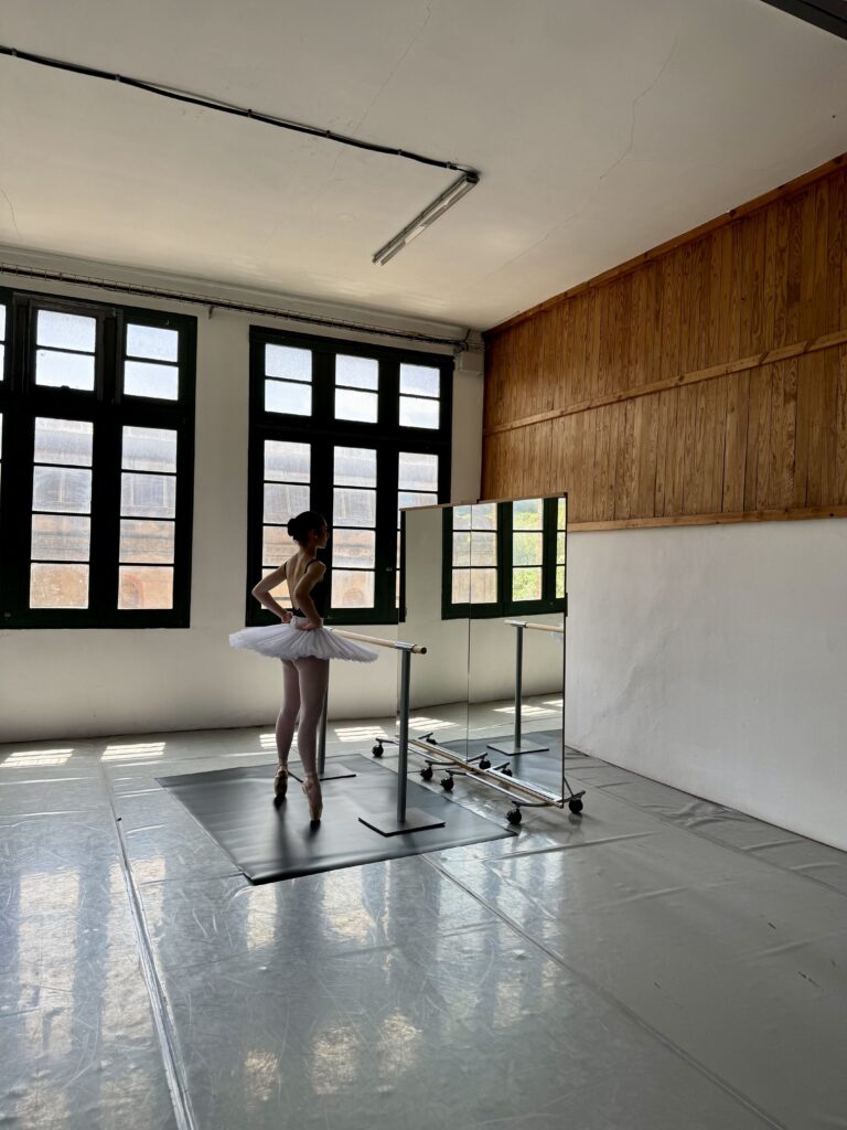 Dancer with Billy wheeled mirror by Dinamica Ballet