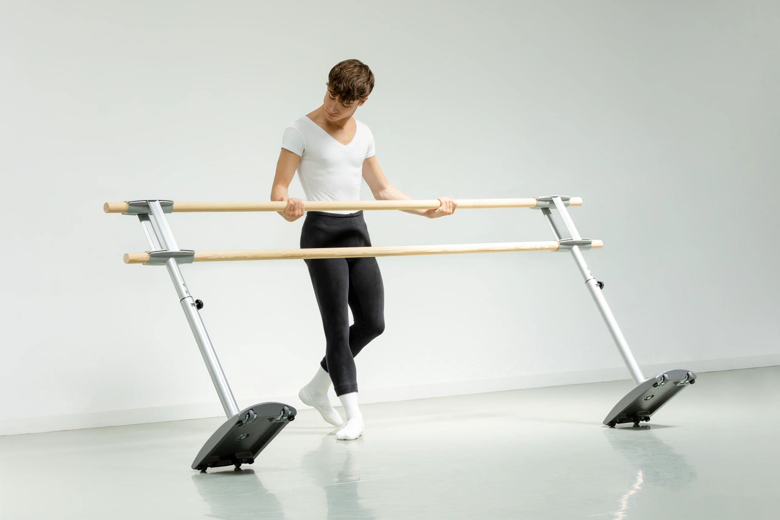 Barra de ballet doble premium de altura regulable Royale